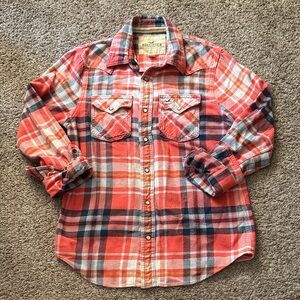 VINTAGE Y2K Hollister
Western Pearl Snap Plaid Shirt - Men's M